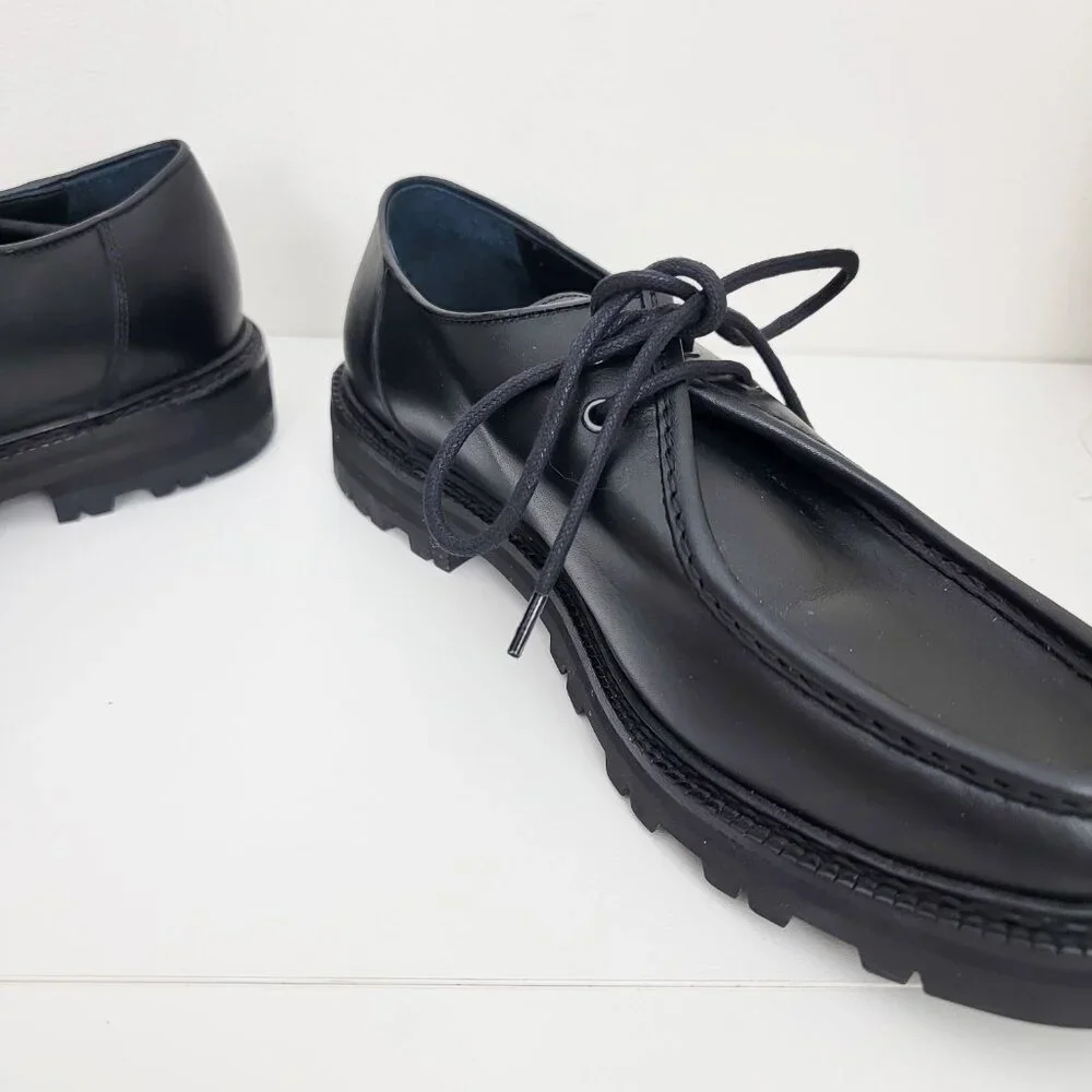 BODE University Leather Derby Loafers in Black 41 8 - Picture 6 of 12